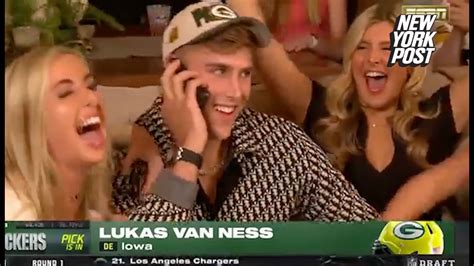 lukas van ness girlfriend|Lukas Van Ness’ girlfriend emotional after lively NFL Draft scene